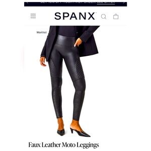 Spanx Moto faux leather leggings